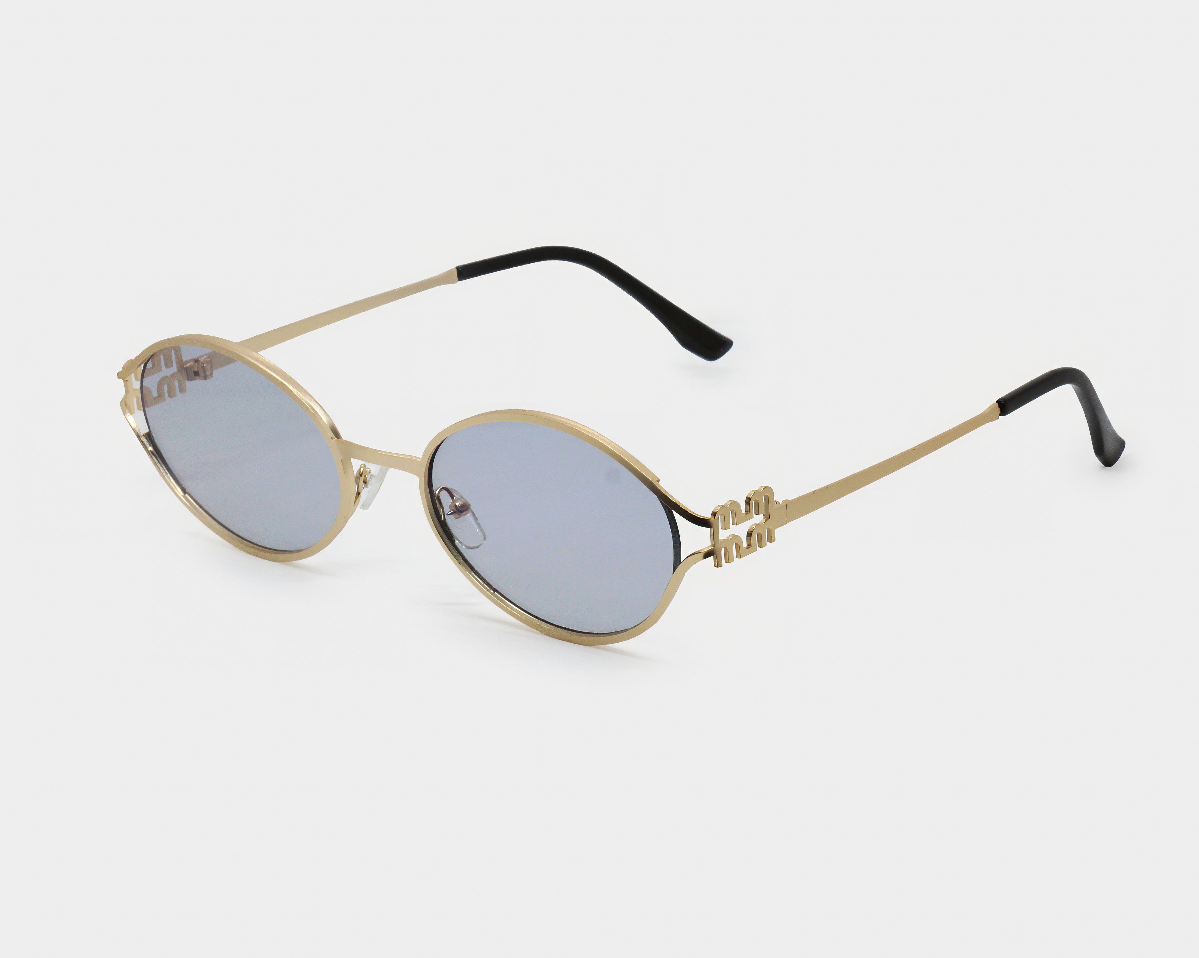 Miu Miu Gun Metal Lente azul