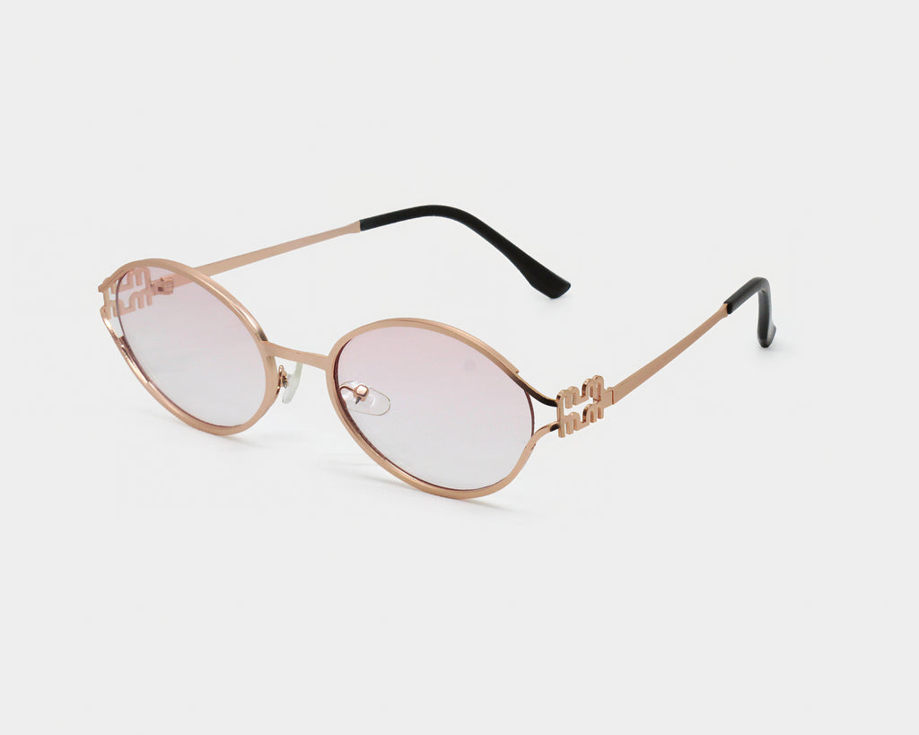 Miu Miu Gun Metal Lente Rosado