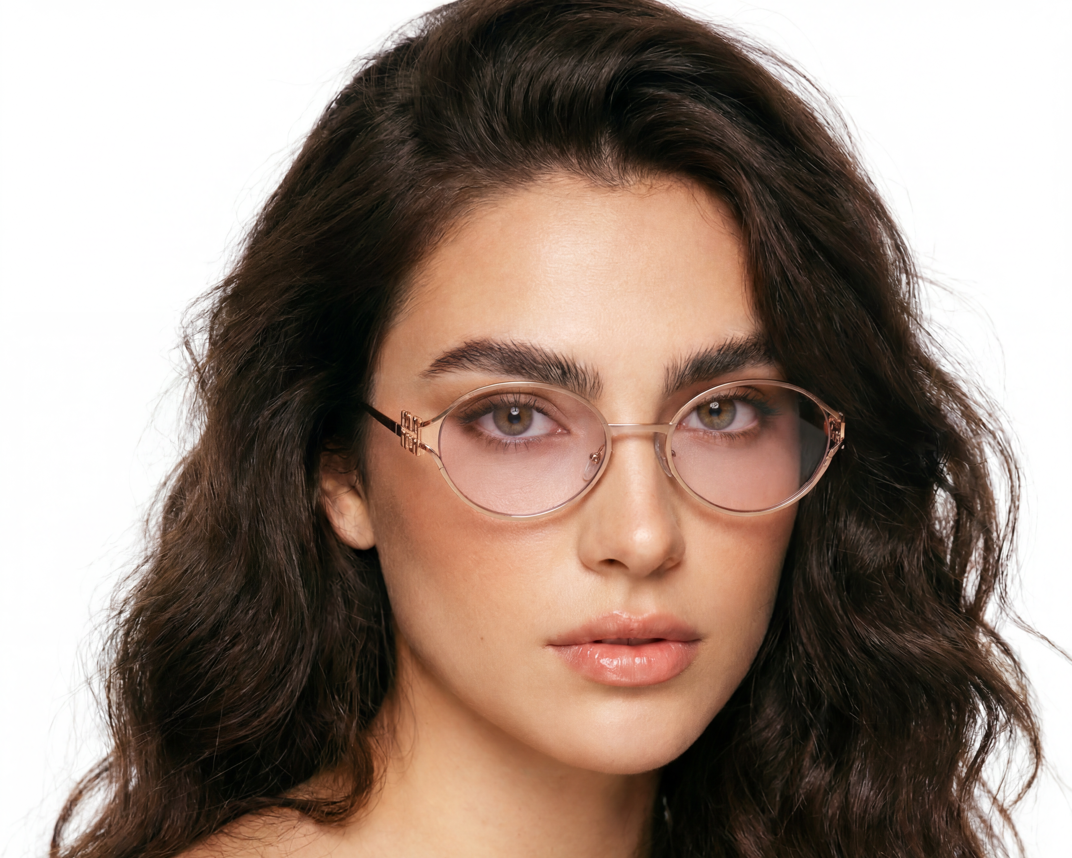 Miu Miu Gun Metal Lente Rosado