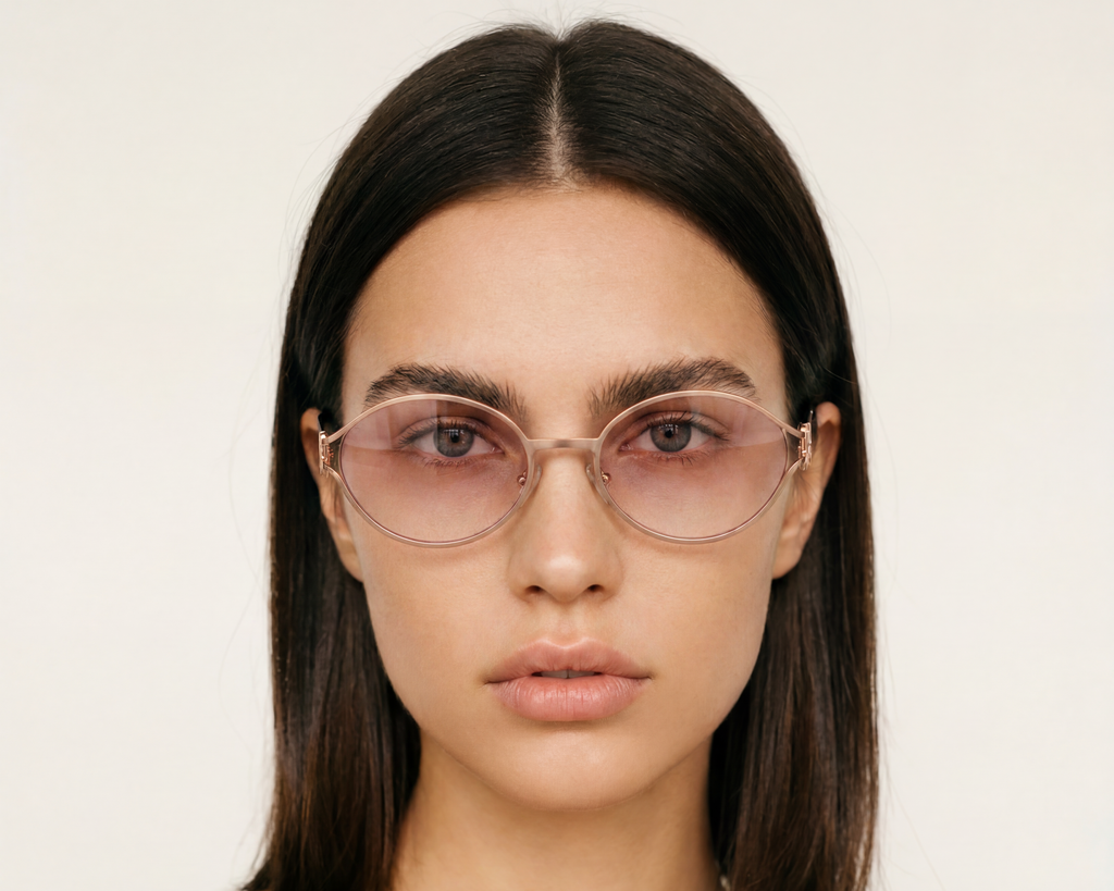Miu Miu Gun Metal Lente Rosado